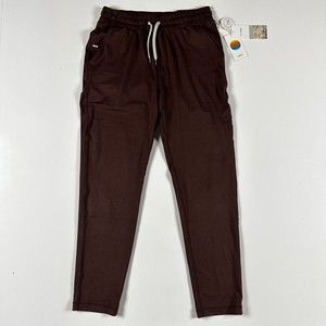 Men's Vuori Ponto Performance Pant Chestnut Heather Size Large NWT MSRP $98.00